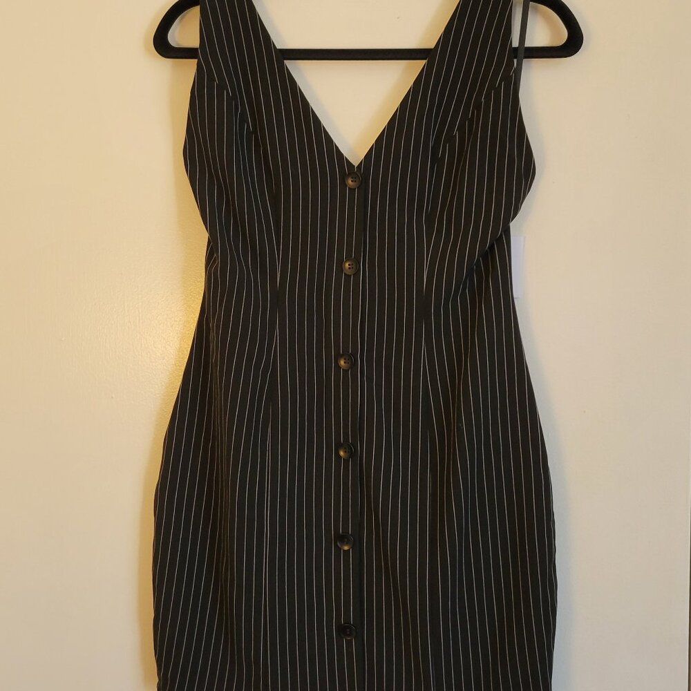 By The Way Revolve Marian Cut Out Striped Black Halter Mini Dress Size Small